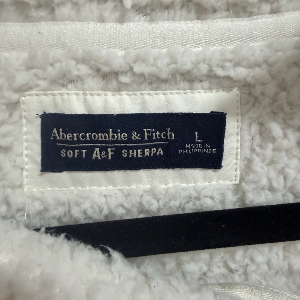 Abercrombie & Fitch Teddy Jacket with Quilted Sleeves Women’s Large - Picture 4 of 7